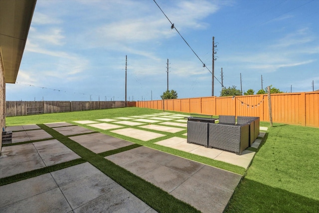 7203 Mayapple Grove Ln, Katy, TX 77493 - fenced backyard featuring a patio area
