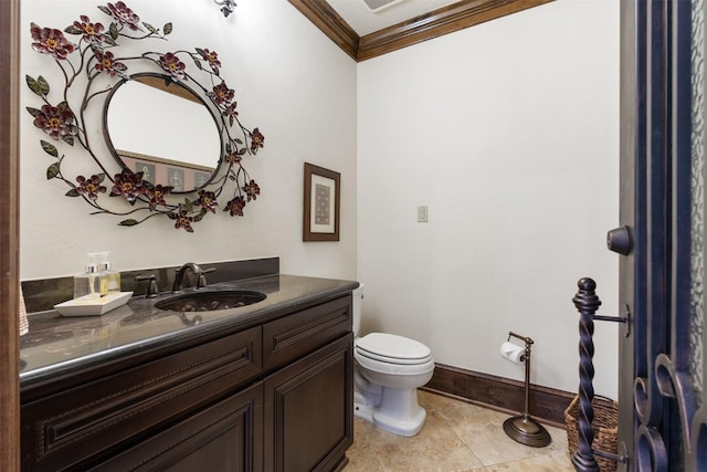 19216 Fm 442nd Rd, Needville, TX 77461 - bathroom featuring vanity and crown molding