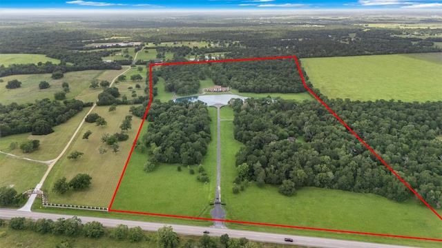 19216 Fm 442nd Rd, Needville, TX 77461 - aerial view of sparsely populated area featuring property parcel outlined