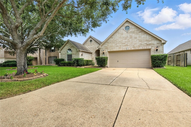 3119 Emory Oak Ln, Pearland, TX 77584 - view of front of home with brick siding, a garage, and driveway