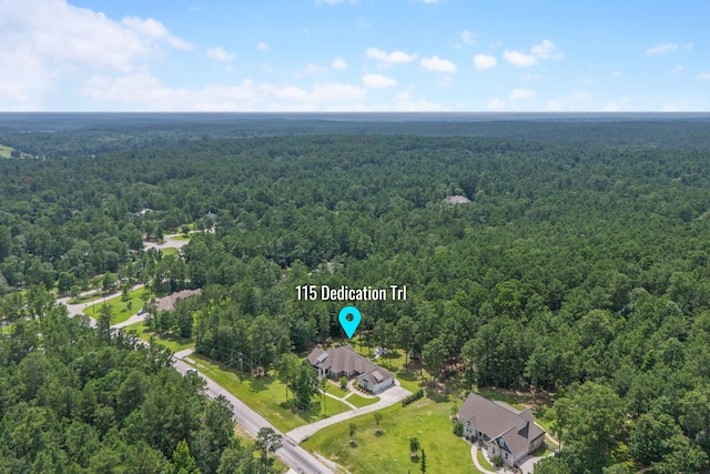 115 Dedication Trl, Huntsville, TX 77340 - bird's eye view of a heavily wooded area