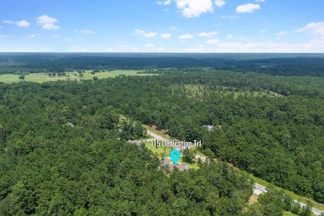 115 Dedication Trl, Huntsville, TX 77340 - aerial view of a heavily wooded area