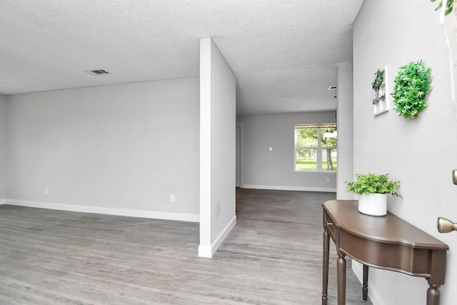 1030 San Felipe Rd, Sealy, TX 77474 - corridor featuring a textured ceiling and wood finished floors