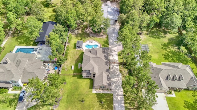16413 Stonewall St, Conroe, TX 77303 - bird's eye view of a pool area