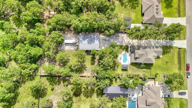 16413 Stonewall St, Conroe, TX 77303 - drone / aerial view of a pool area