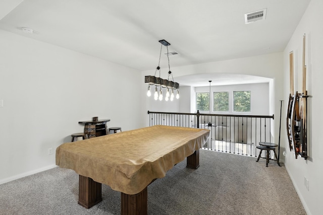16413 Stonewall St, Conroe, TX 77303 - game room with carpet and billiards table