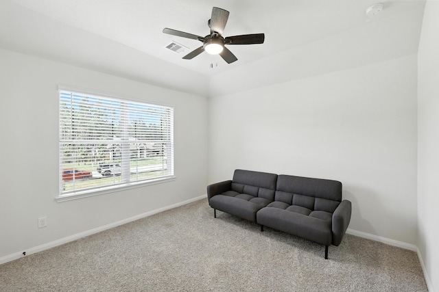 16413 Stonewall St, Conroe, TX 77303 - sitting room featuring carpet and a ceiling fan