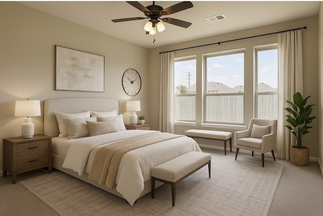 19522 Brighton Brook Ln, Richmond, TX 77407 - bedroom featuring light colored carpet and a ceiling fan