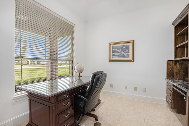 4606 Silhouette Dr, Katy, TX 77493 - office featuring baseboards and light tile patterned flooring