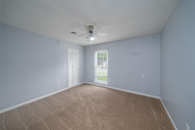 7602 Jackwood St, Houston, TX 77074 - spare room featuring a ceiling fan and carpet