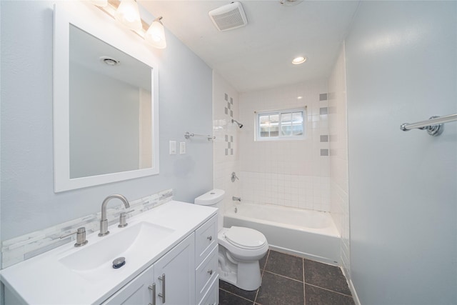 7602 Jackwood St, Houston, TX 77074 - full bath featuring vanity, tile patterned floors, and  shower combination