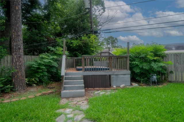 7602 Jackwood St, Houston, TX 77074 - fenced backyard with a deck