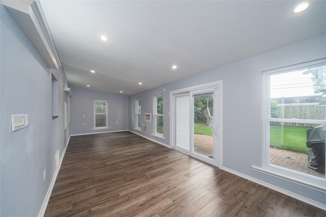 7602 Jackwood St, Houston, TX 77074 - spare room with dark wood finished floors and recessed lighting