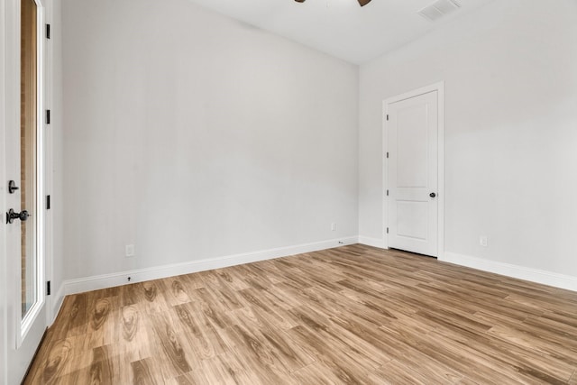 25203 Elijah Ct, Tomball, TX 77375 - unfurnished room featuring light wood-style flooring and ceiling fan