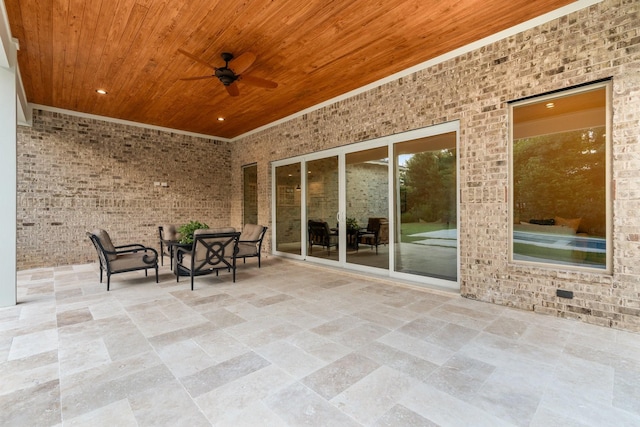 25203 Elijah Ct, Tomball, TX 77375 - view of patio featuring a ceiling fan