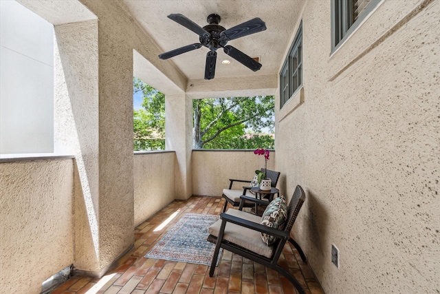2207 Dunraven Ln, Houston, TX 77019 - balcony featuring ceiling fan