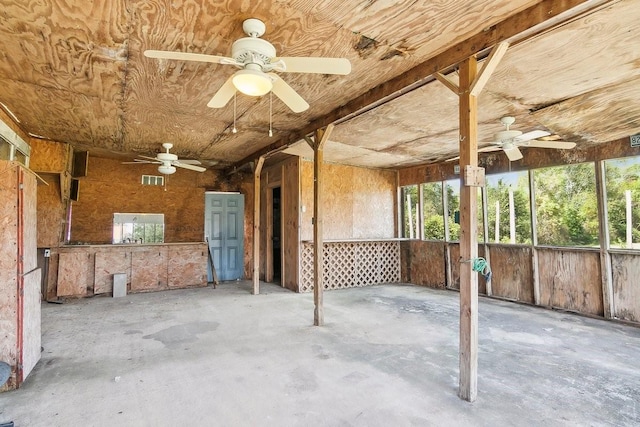 1720 W Highland, Beaumont, TX 77705 - view of patio with a ceiling fan and an exterior structure