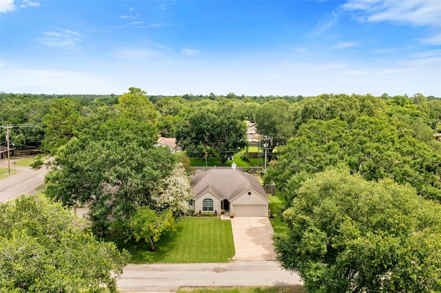1608 Lark St, Alvin, TX 77511 - view of subject property featuring a heavily wooded area