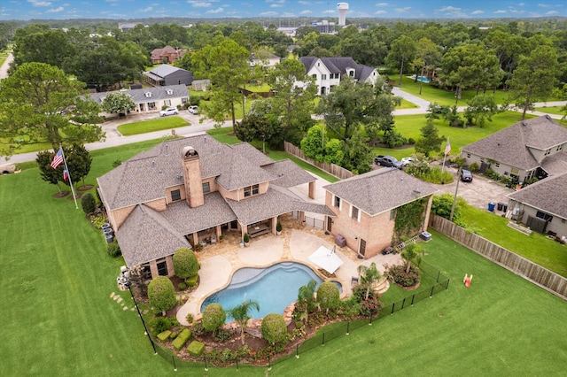 1002 Cowards Creek Ct, Friendswood, TX 77546 - aerial view of residential area with a pool area