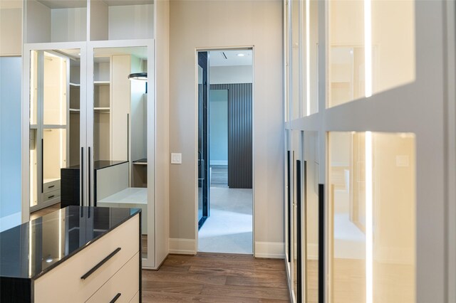 2222 Branard St, Houston, TX 77098 - kitchen with wood finished floors and baseboards