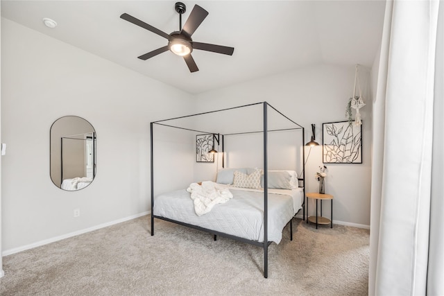 13110 Mid Stocket Dr, Humble, TX 77346 - carpeted bedroom with lofted ceiling and ceiling fan