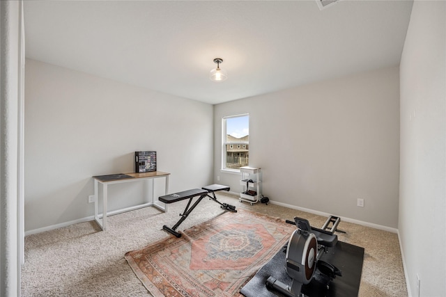 13110 Mid Stocket Dr, Humble, TX 77346 - workout room with carpet and baseboards