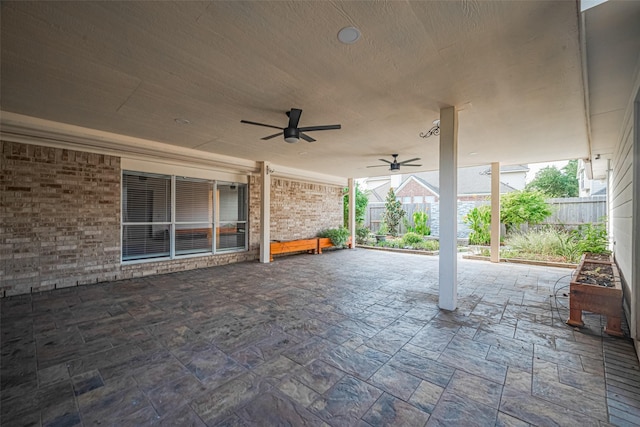 11607 Buck Springs Trl, Tomball, TX 77377 - view of patio / terrace featuring ceiling fan