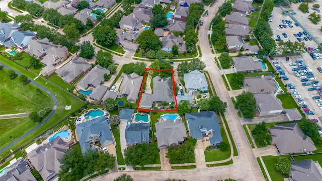 11607 Buck Springs Trl, Tomball, TX 77377 - aerial view of residential area featuring property boundaries highlighted