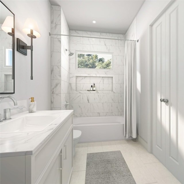 1002 E 25th St, Houston, TX 77009 - full bathroom with vanity and shower / tub combo with curtain