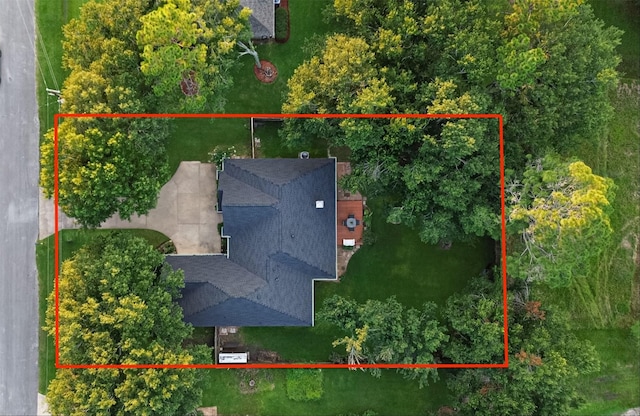 14311 Cally Cir, Needville, TX 77461 - view from above of property featuring property parcel outlined