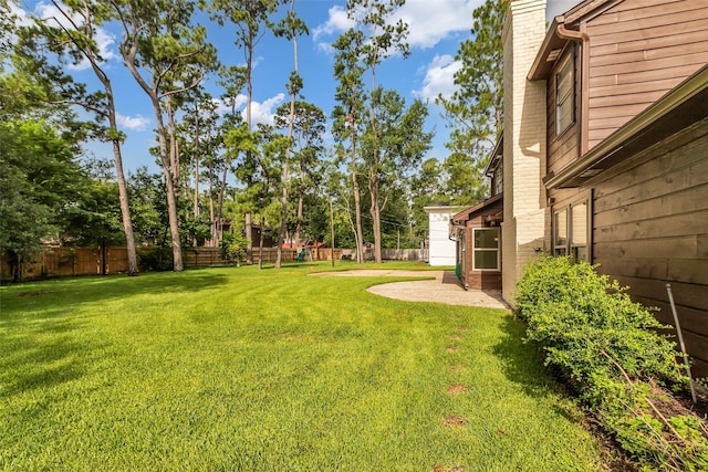 6415 Bayonne Dr, Spring, TX 77389 - fenced backyard with a patio