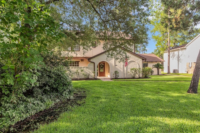 6415 Bayonne Dr, Spring, TX 77389 - view of front of house with a front yard