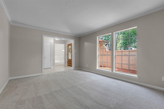 6415 Bayonne Dr, Spring, TX 77389 - unfurnished room featuring light carpet and crown molding