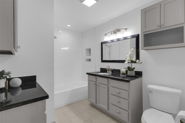 2934 Robertson St, Houston, TX 77009 - full bath with vanity, tile patterned flooring, and bathtub / shower combination