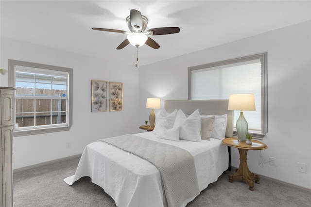 2934 Robertson St, Houston, TX 77009 - bedroom with carpet flooring and a ceiling fan