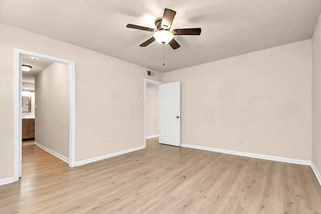 3502 Quail Meadow Dr, Missouri City, TX 77459 - unfurnished bedroom with light wood finished floors and ceiling fan