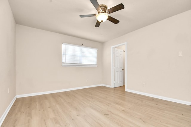 3502 Quail Meadow Dr, Missouri City, TX 77459 - spare room with light wood-type flooring and a ceiling fan