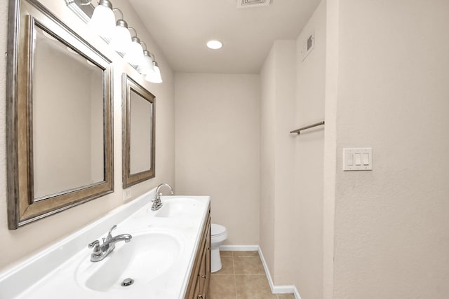3502 Quail Meadow Dr, Missouri City, TX 77459 - bathroom with double vanity and tile patterned floors