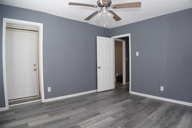 6803 6th St, Hitchcock, TX 77563 - spare room with wood finished floors and ceiling fan