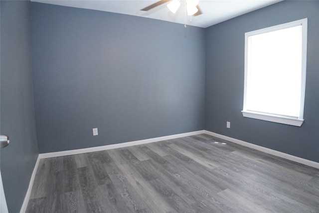 6803 6th St, Hitchcock, TX 77563 - unfurnished room featuring ceiling fan and wood finished floors