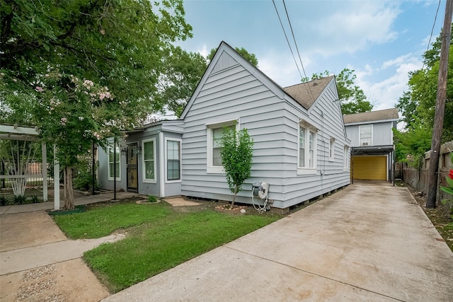 1813 Hatwell St, Houston, TX 77023 - view of front of house featuring concrete driveway and a shingled roof