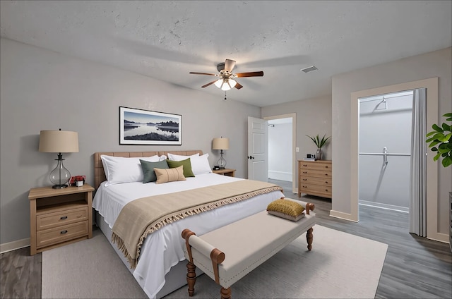 1813 Hatwell St, Houston, TX 77023 - bedroom featuring wood finished floors and ceiling fan