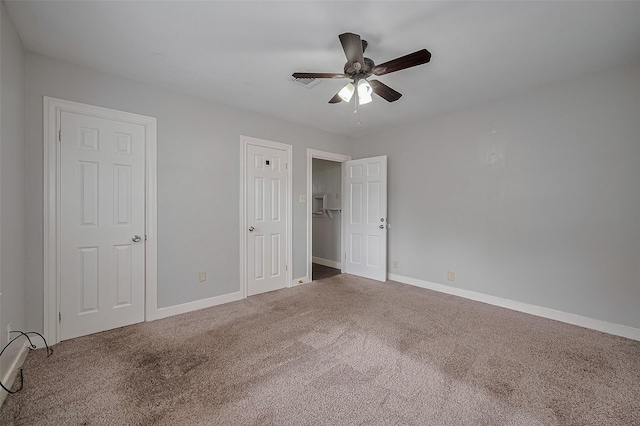 1813 Hatwell St, Houston, TX 77023 - unfurnished bedroom with carpet floors, a closet, and ceiling fan