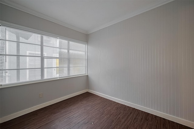 1813 Hatwell St, Houston, TX 77023 - empty room with dark wood-type flooring and crown molding