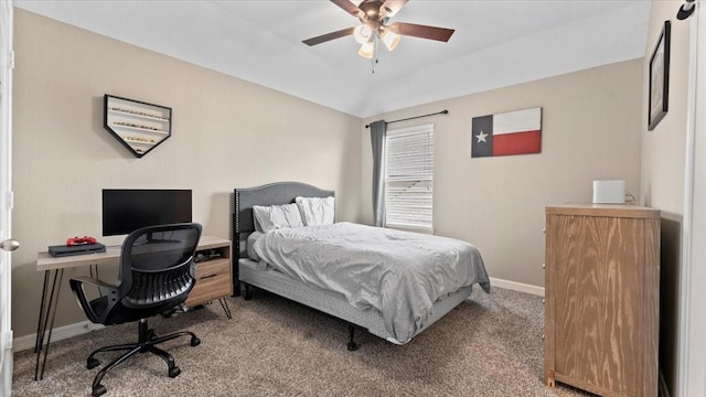 14926 Kenton Place Ln, Cypress, TX 77429 - carpeted bedroom with baseboards and a ceiling fan