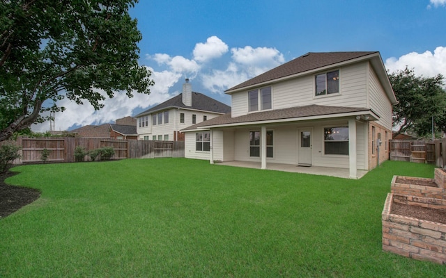 11610 Cross Spring Dr, Pearland, TX 77584 - rear view of property featuring a patio area, a fenced backyard, and a shingled roof