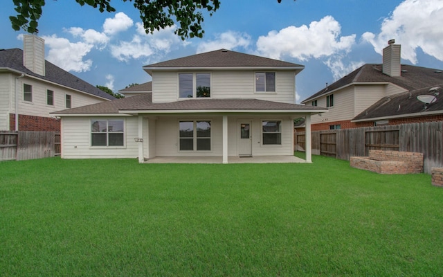 11610 Cross Spring Dr, Pearland, TX 77584 - back of house featuring a patio, a fenced backyard, and roof with shingles