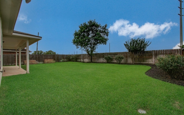 11610 Cross Spring Dr, Pearland, TX 77584 - fenced backyard with a patio area