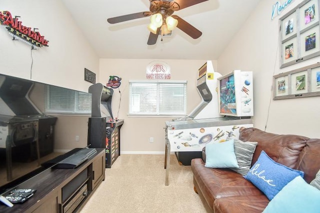 24631 Lakecrest Town Dr, Katy, TX 77493 - bedroom with light colored carpet and ceiling fan
