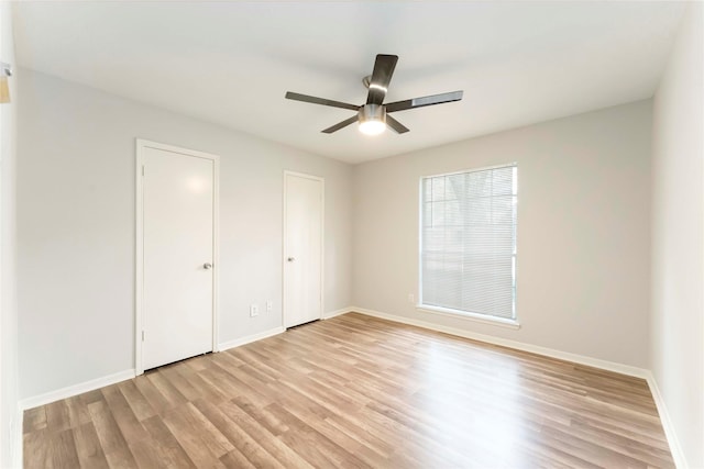 25515 Pepper Ridge Ln, Spring, TX 77373 - unfurnished bedroom featuring light wood-type flooring and a ceiling fan
